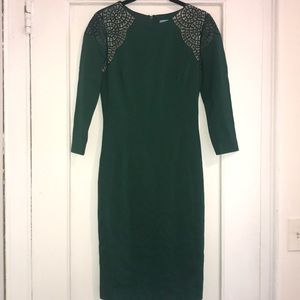 Hunter Green Cocktail or Work Dress